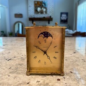 Linden Gold Wall Clock with Moon Phase